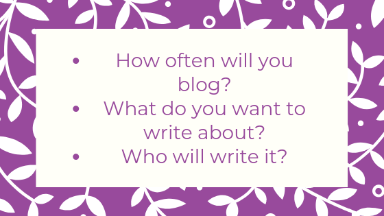 How to have a hard working blog - tip #2. How often will you blog? What do you want to write about? Who will write it?