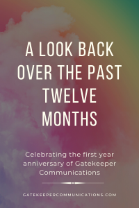 A look back over the last 12 months at Gatekeeper Communications, specialists in copywriting, PR and marketing based in Ipswich, Suffolk