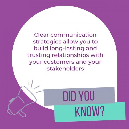 Blog graphic saying clear communication can enhance your customer relationships