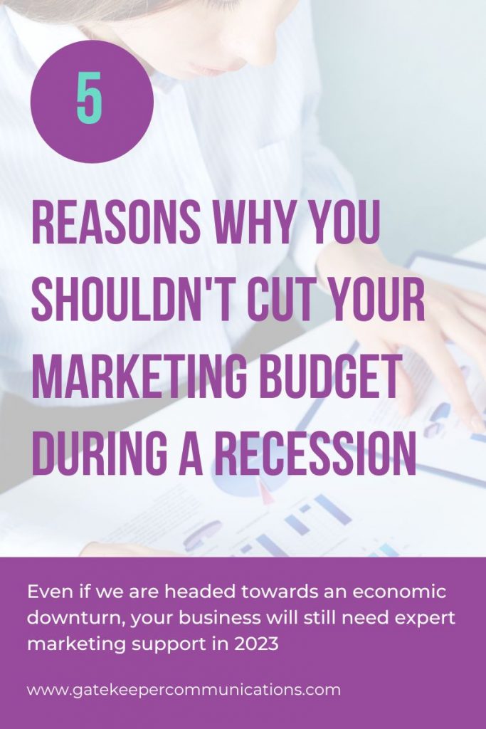 Five reasons why you shouldn't cut your marketing budget in a recession