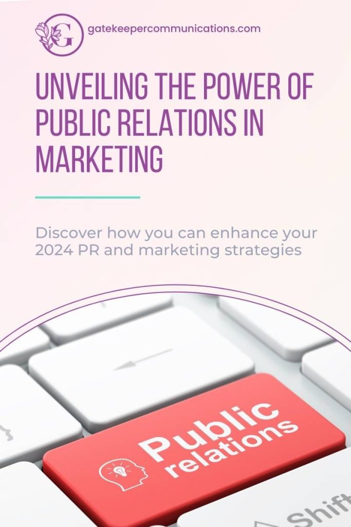 blog graphic with the words "Unveiling the power of public relations in marketing"