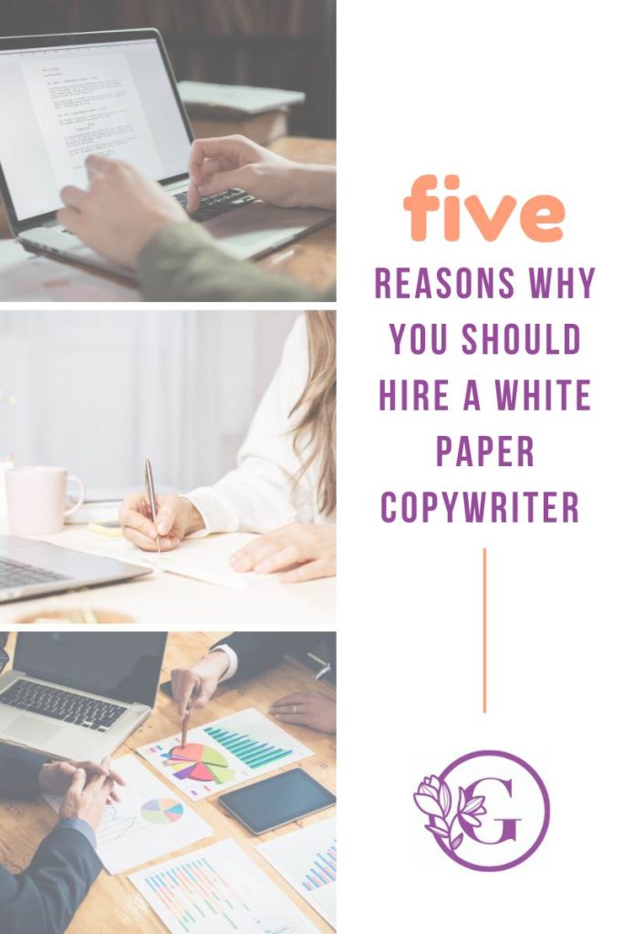 Blog post with the subheading, five reasons why you should hire a white paper copywriter